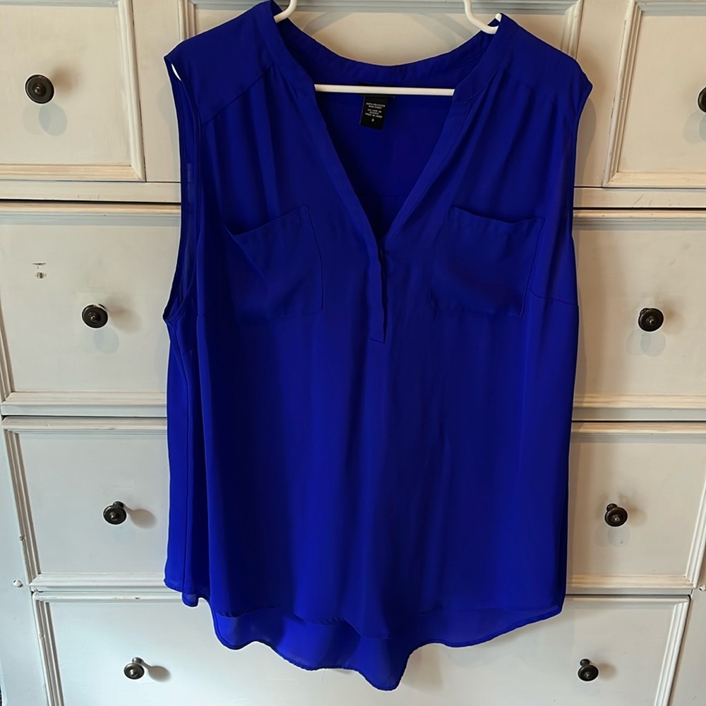 Pretty Torrid Blue Sleeveless Blouse